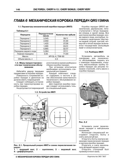 ZAZ Forza / Chery Bonus / A13 / Very / Fulwin 2 (ЗАЗ Форза / Чері Бонус / А13 / Вері / Фулвін 2). Керівництво по ремонту, інструкція з експлуатації. Моделі обладнані бензиновими двигунами